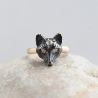 Anillo Zorrito Piedra Central