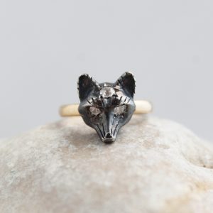 Anillo Zorrito Piedra Central