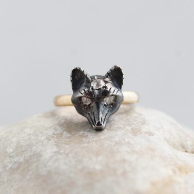 Anillo Zorrito Piedra Central
